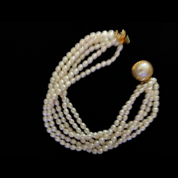 BRIDAL COSTUME PEARL BRACELET - Picture 3 of 6